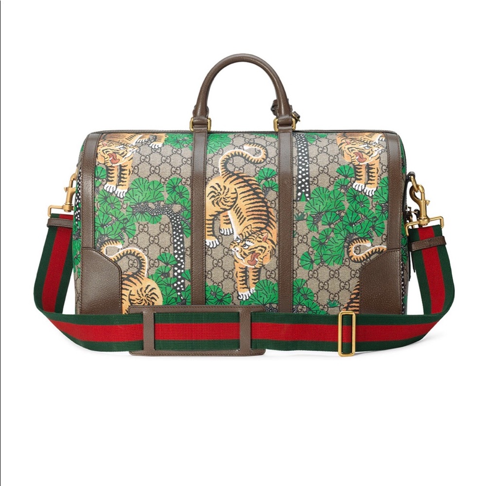 GUCCI authentic Bengal Tigers Canvas Duffle Bag